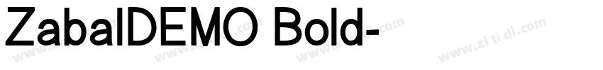ZabalDEMO Bold字体转换
